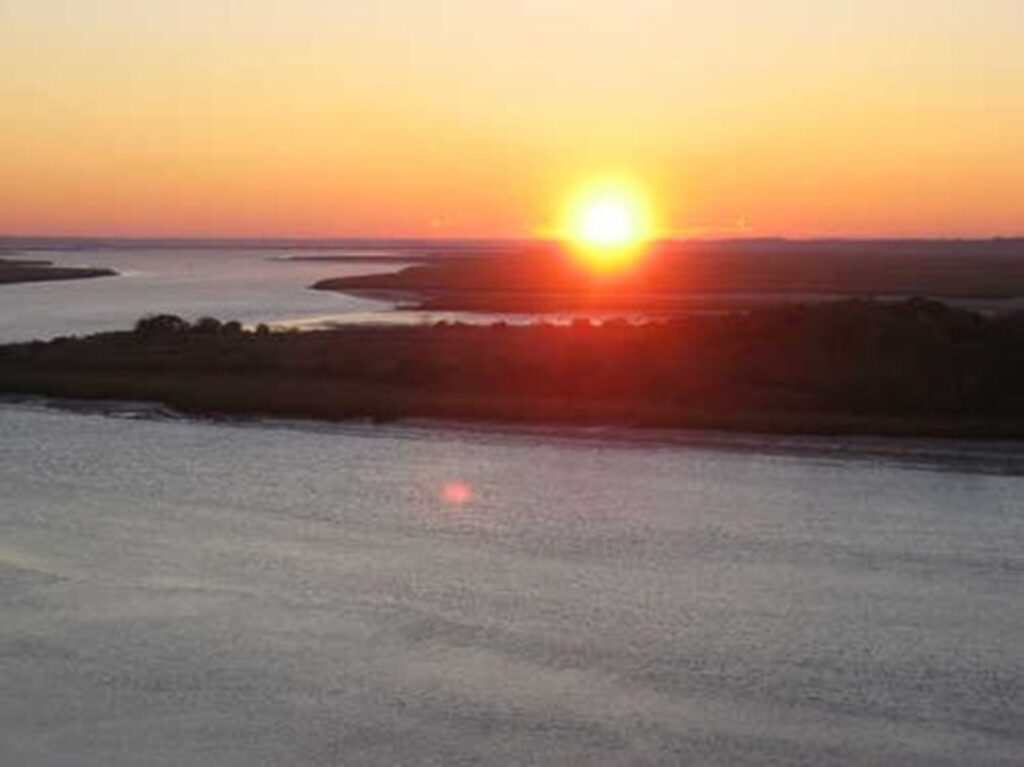 Sun setting over South Carolina