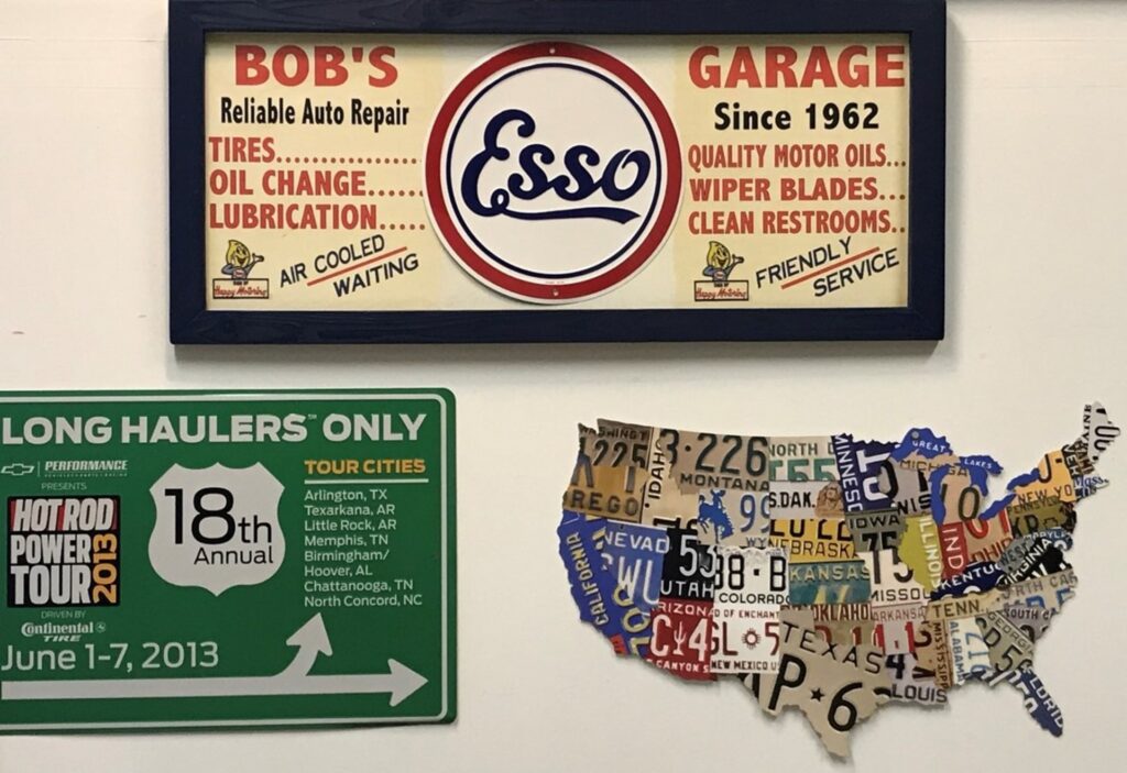 Antique garage signs