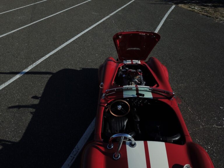 Overhead of red classic Cobra