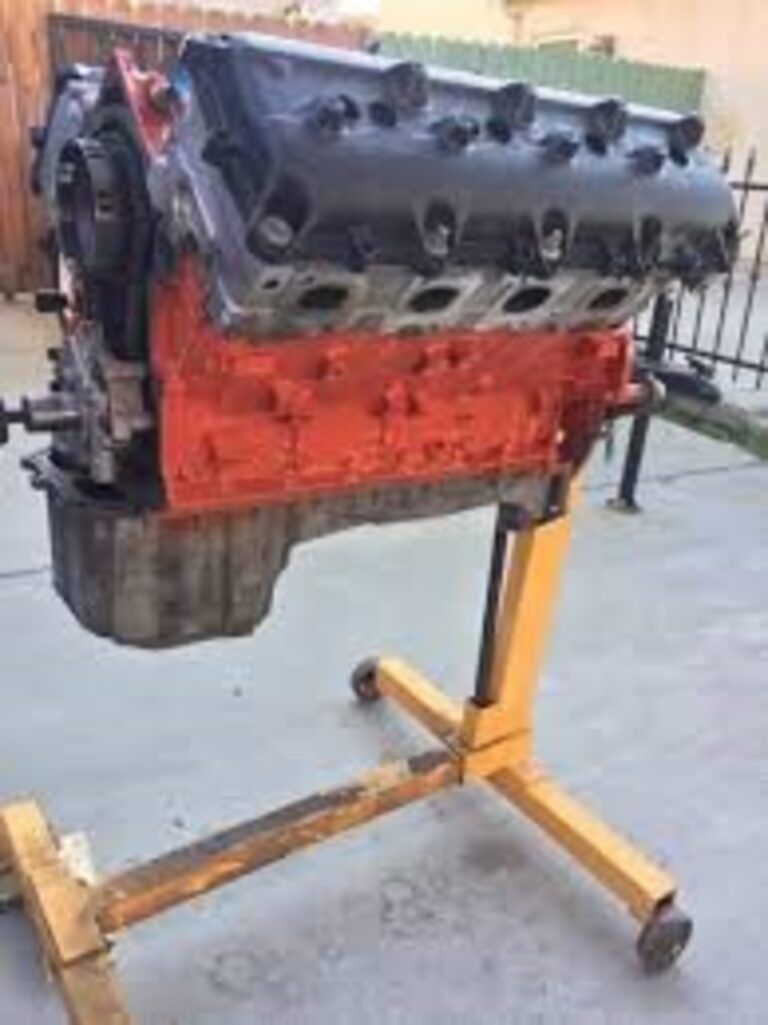 Engine on engine stand