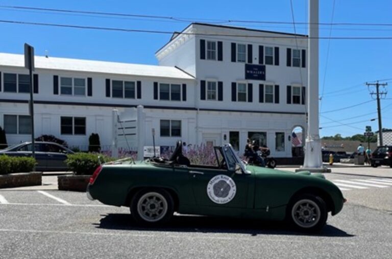 Green MG classic car in Mystic CT