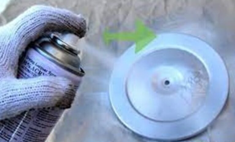 Spraying chrome paint on air cleaner cover
