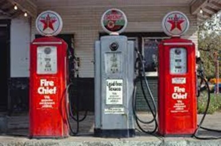 Antique Texaco gas pumps