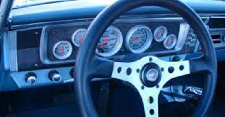 Aftermarket gauges in a classic car