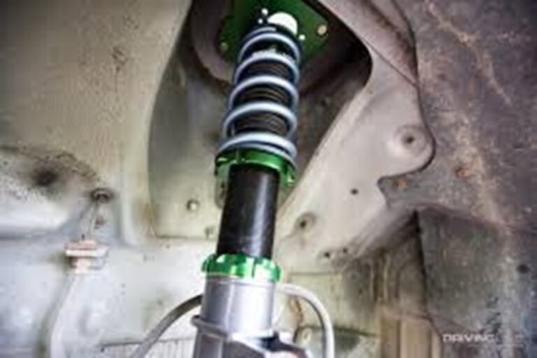 Car coil over spring mount on a car