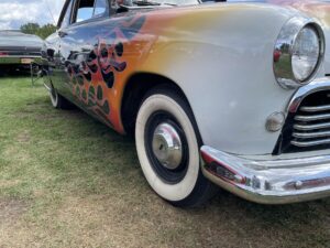 Classic Auto Advisors car with flames