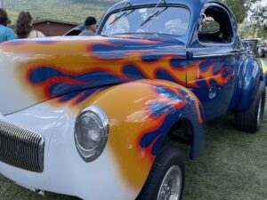 Classic Auto - 1940 Willys with flames
