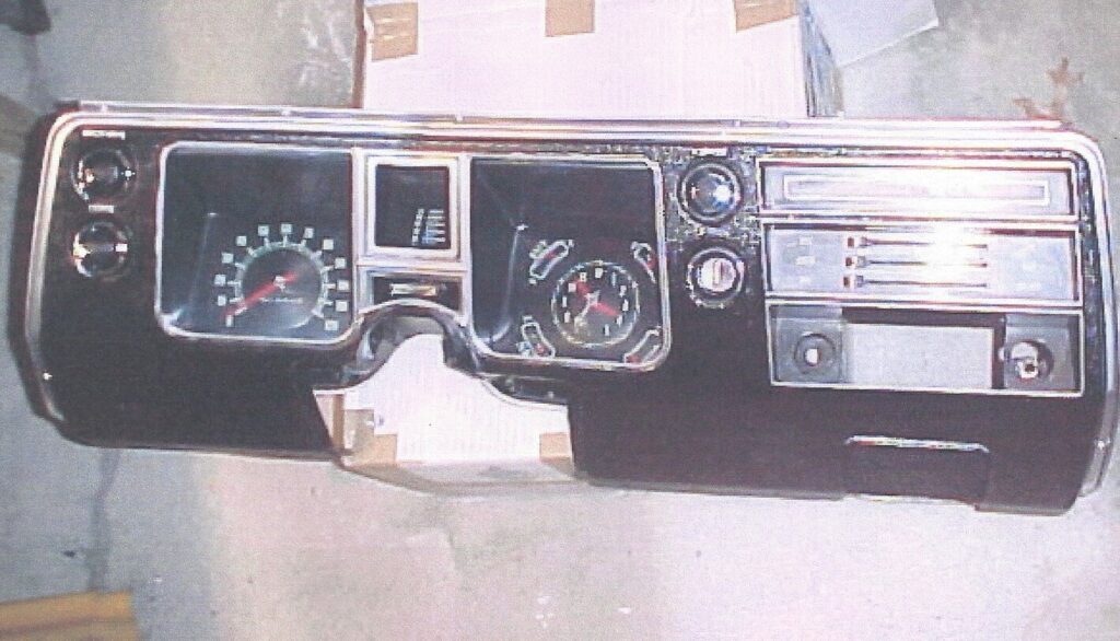 1968 Chevelle restored gauge bezel