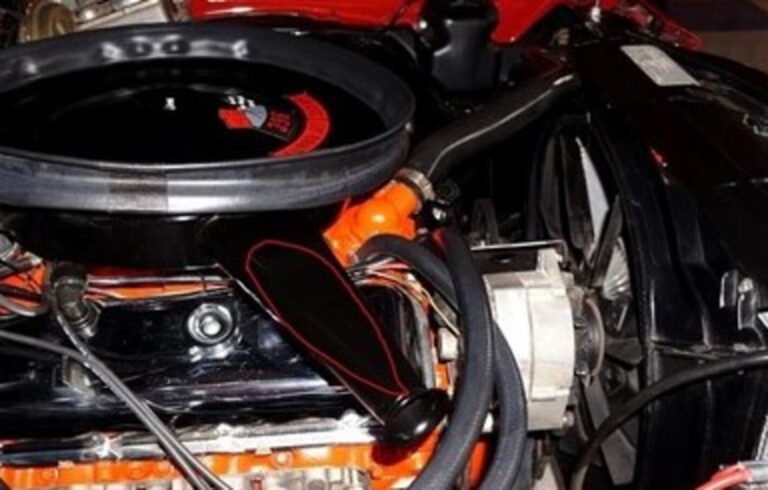 Big block 396 engine installed in car