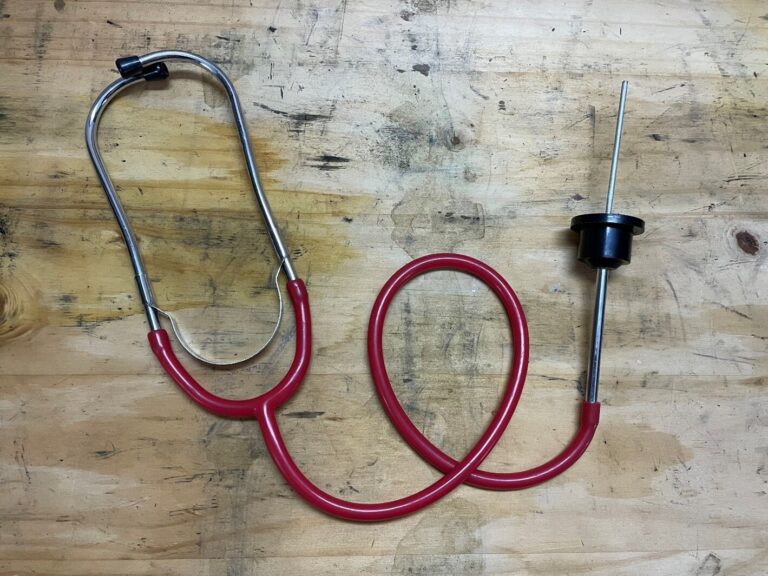Stethoscope on a workbench