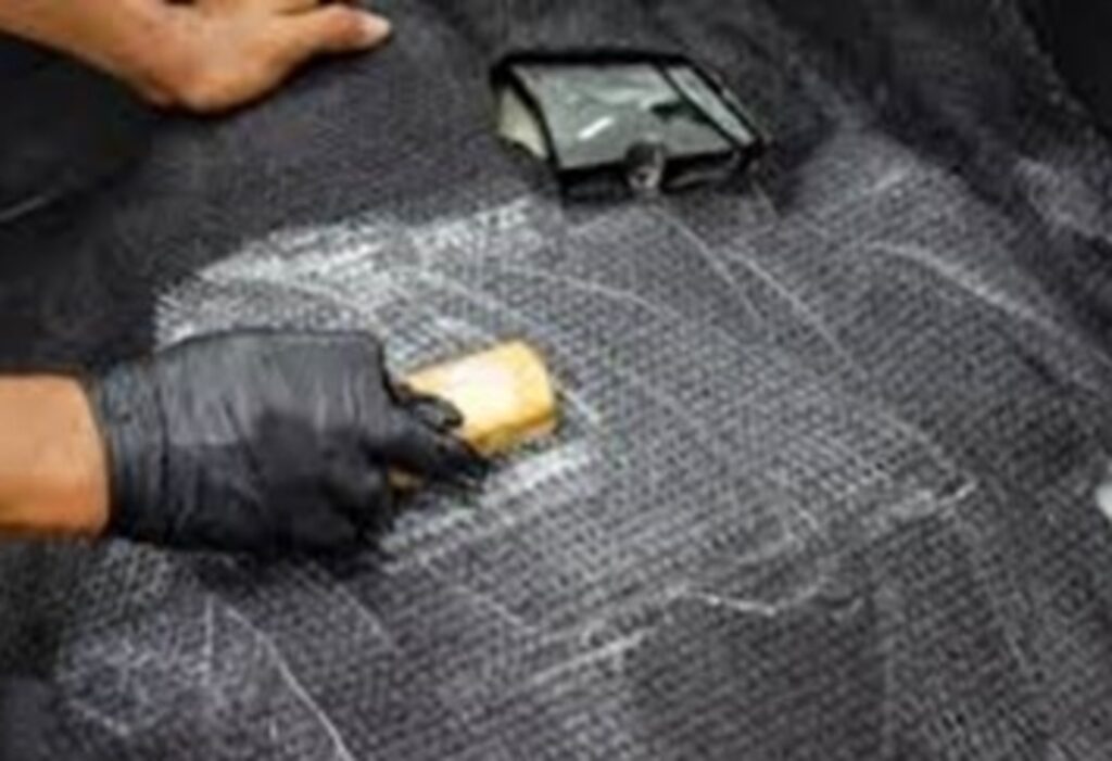 Cleaning black car carpet