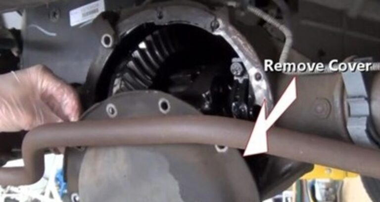 Removing the rear differential cover
