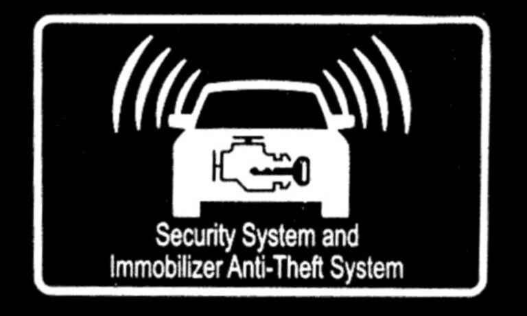 Rendering of anti-theft car sticker