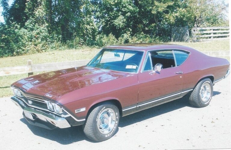 A maroon 1968 Chevrolet Chevelle SS