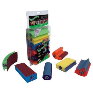 A package and examples of soft sanding material