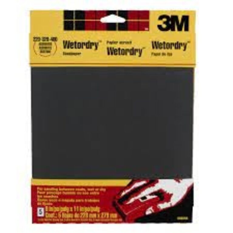A package of wet/dry sandpaper