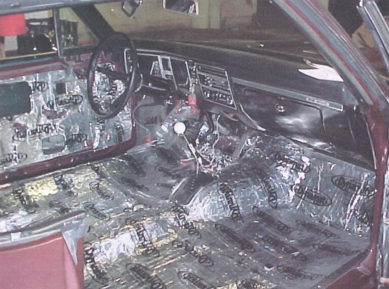 Interior of 68 Chevelle with dash and floor insulation installed