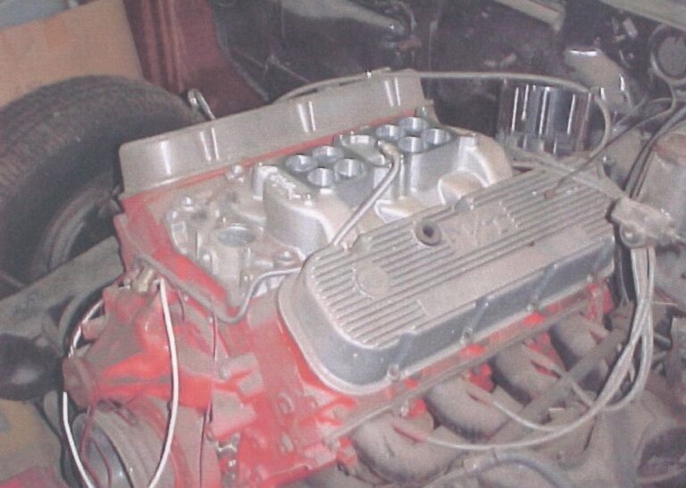 Chevvy big block engine prior to restoration in the Chevy Chevelle