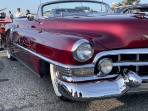 Custom red Cadillac