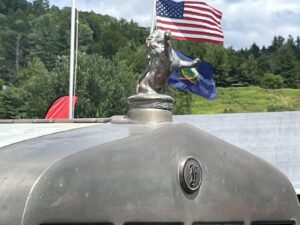 Hood emblem with American flag