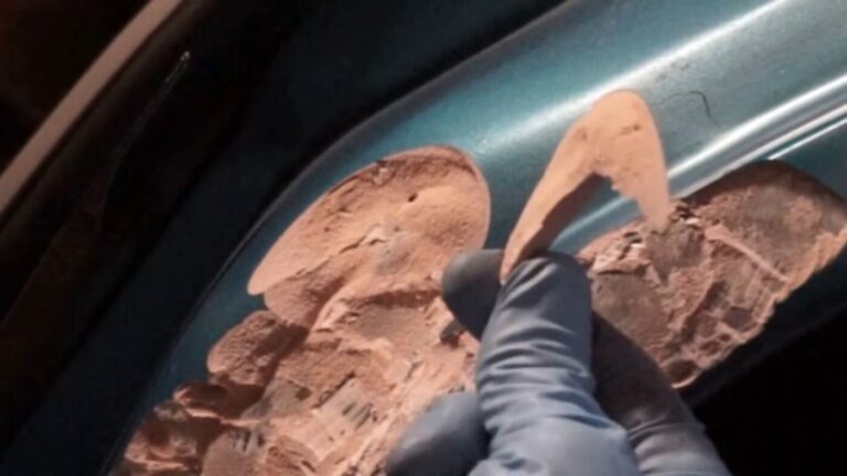 Overuse of bondo body filler om a car