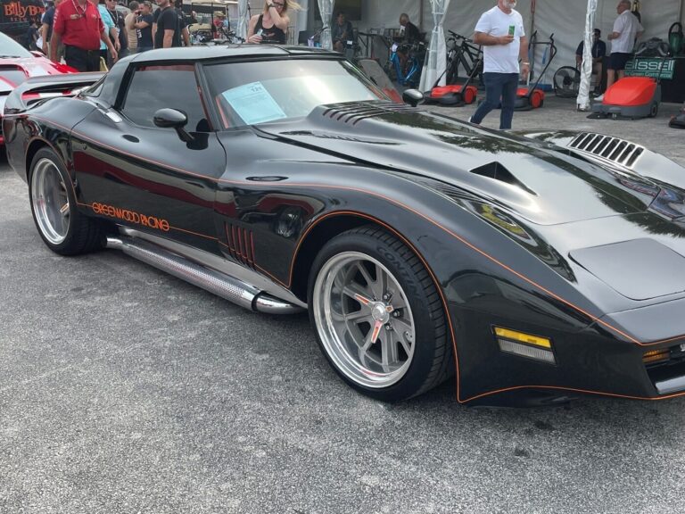 A custom black 80 Greenwood Racing Chevy Corvette at classic car auctions