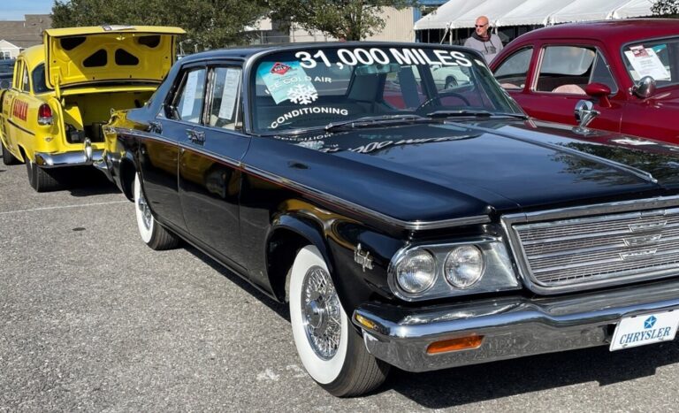 Black Chrysler for sale at a car auction preparing to avoid common mistakes when selling a classic car