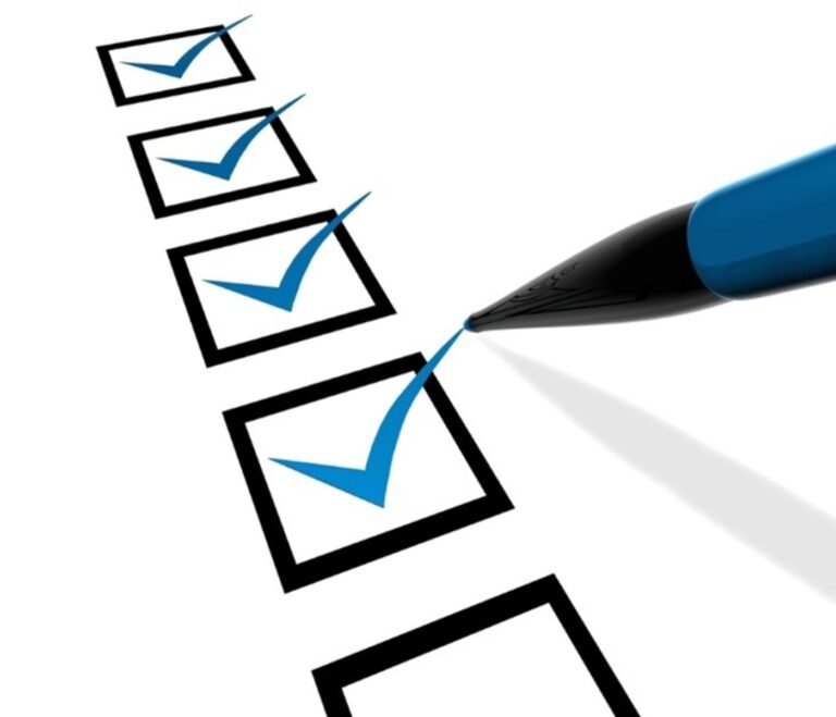 A graphic of black check boxes and blue check marks from a blue pen preparing for car sales