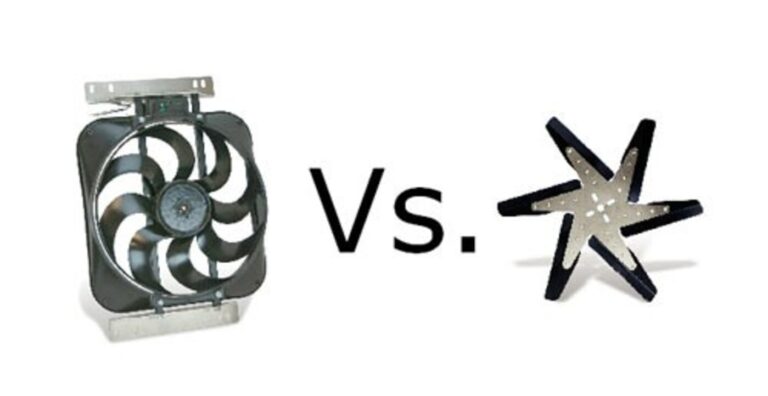 Examples of an electric cooling fan v a mechanical cooling fan for car engine cooling