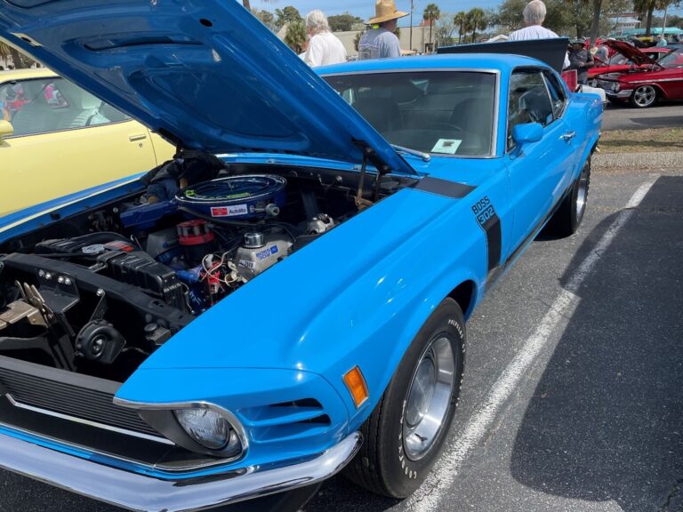 An all-original blue Ford Mustang Boss 302
