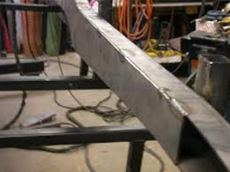 Welding repairs completed on boxing of car frame rails