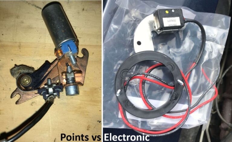 A comparison between engine distributor points and electronic ignition system