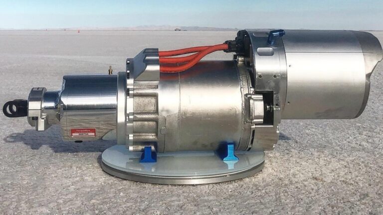 An electric classic car motor made by Tesla for replace gas engines in cars